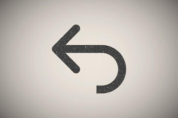 Poster - arrow, left, navigation icon vector illustration in stamp style