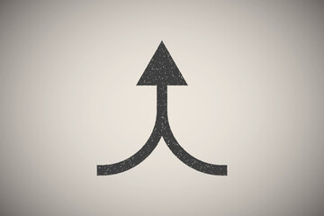 Poster - arrow, up, navigation icon vector illustration in stamp style