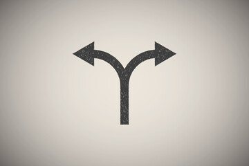 Poster - arrow, right, navigation, left icon vector illustration in stamp style