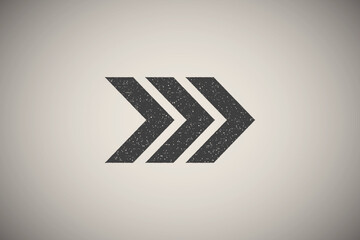 Poster - arrow, right, navigation, circle icon vector illustration in stamp style