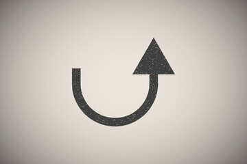 Poster - arrow, up, navigation icon vector illustration in stamp style
