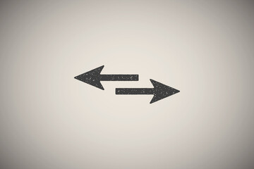 Poster - arrow, right, navigation, left icon vector illustration in stamp style