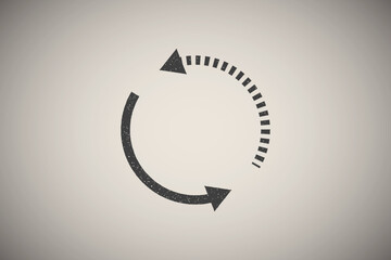 Poster - arrow, right, left, refresh icon vector illustration in stamp style