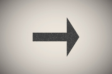 Poster - arrow, right, navigation icon vector illustration in stamp style