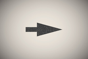 Poster - arrow, left, navigation icon vector illustration in stamp style