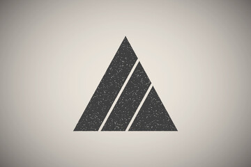 Poster - arrow, up, navigation, triangle icon vector illustration in stamp style