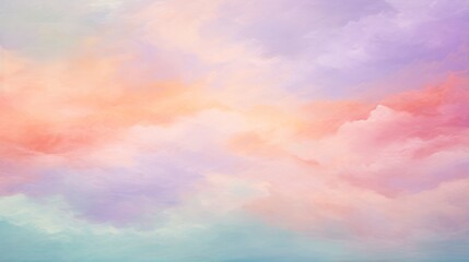 a painting of a colorful sky with clouds