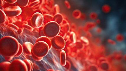 blood cells. blood erythrocytes. 3d visualization