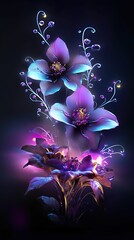 Poster - abstract floral background