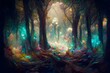 ethereal spirit forest3 foggy whimsical microbokeh fungi and branches multicolored leaves cinematic coverart photography 8k lsd abstract dmt psychedelia holographic ascension ar 2113 q 2 chaos 10 