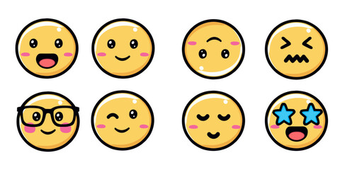Internet cute and different emojis -  Emoticon
