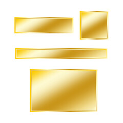 Poster - golden frames set. Vector illustration. EPS 10.