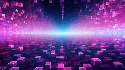 Fototapete - a purple and blue abstract background with cubes