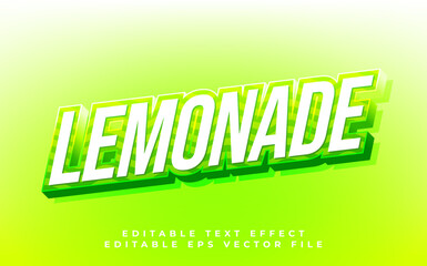 Poster - Lemonade text effect editable video cover and banner text style, 3d typography template