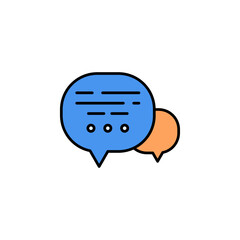 Poster - message and communication icon. internet marketing icon. perfect to logo, presentation template, website, application, and more product. vector icon design filled line style