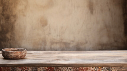 Wall Mural - Empty rustic wooden old table