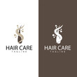 Hair Care Logo, Hair Care Skin Vector, Template Design