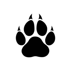 paw print black and white 