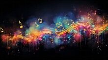 Abstract Music Wave.
Abstract Design Of Music Notes Flowing In A Colourful Wave, Representing Rhythm And Motion.