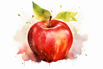 Canvas Print - Apple Fresh Watercolor Art Style