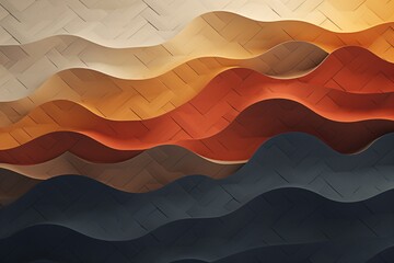 Canvas Print - A seamless wave pattern colorful wallpaper design