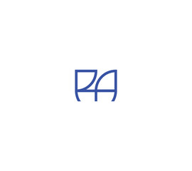 Wall Mural - The letter RA logo icon