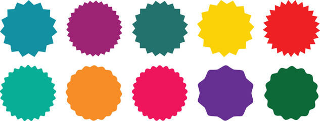 Wall Mural - set of vector starburst, sunburst badges. vintage labels. starburst sale sticker. colored stickers. 