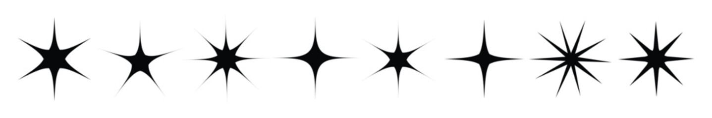 Wall Mural - sparkle vector icons. shine symbol. star sign collection.