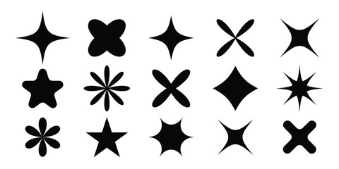 Wall Mural - star burst sticker vector set. stars collection. star icons. starburst flower sale badge. star blank