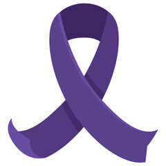 Poster - purple ribbon campaign isolated