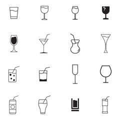 Canvas Print - glass icon vector