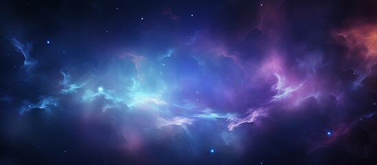 Wall Mural - High resolution background for sci fi and gaming with a neon nebula 13k