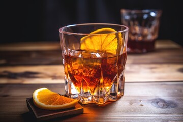 Canvas Print - manhattan cocktail with a twist of orange peel