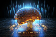 brain combined with artificial intelligence concept technology