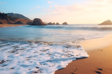 Wall Mural - beach at sunset