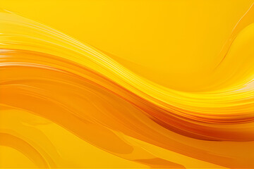 Wall Mural - Elegant Surreal Cover With Amber, Gold and Tangerine Yellow Colors. Fluid Curved Flowing Waves and Curves.