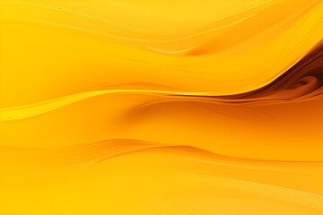 Wall Mural - Elegant Surreal Cover With Amber, Gold and Tangerine Yellow Colors. Fluid Curved Flowing Waves and Curves.
