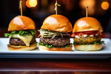 Poster - trio of mini slider burgers