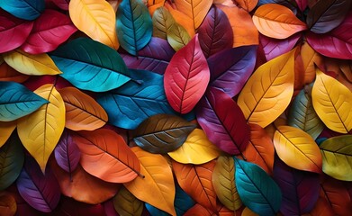 Wall Mural - Colorful autumn leaves, autumn background.