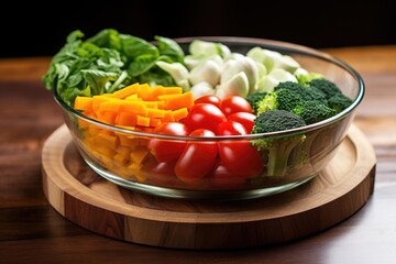Wall Mural - a serving of raw vegetables in a small bowl