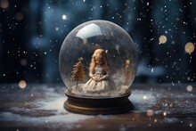 Snow Globe With A Small Christmas Angel