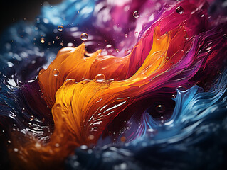 Wall Mural - background with smoke water splashes