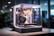 Industrial 3D printer creating a complex structure - Manufacturing's next dimension - AI Generated