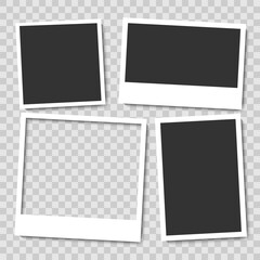 Wall Mural - photo frames. photo frames, isolated. template mockup photo frame different shapes. vector illustrat