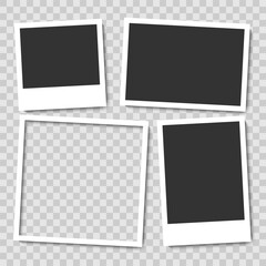 Wall Mural - photo frames. photo frames, isolated. template mockup photo frame different shapes. vector illustrat