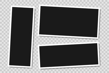 Wall Mural - photo frames. photo frames, isolated. template mockup photo frame different shapes. vector illustrat