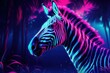 pink blue neon color zebra synthwave background