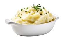 Mashed Potatoes With White Background For Easy Cutout PNG