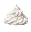 Isolated whipped cream on transparent background, cutout