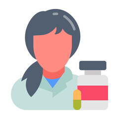 Wall Mural - Pharmacist icon in vector. Illustration